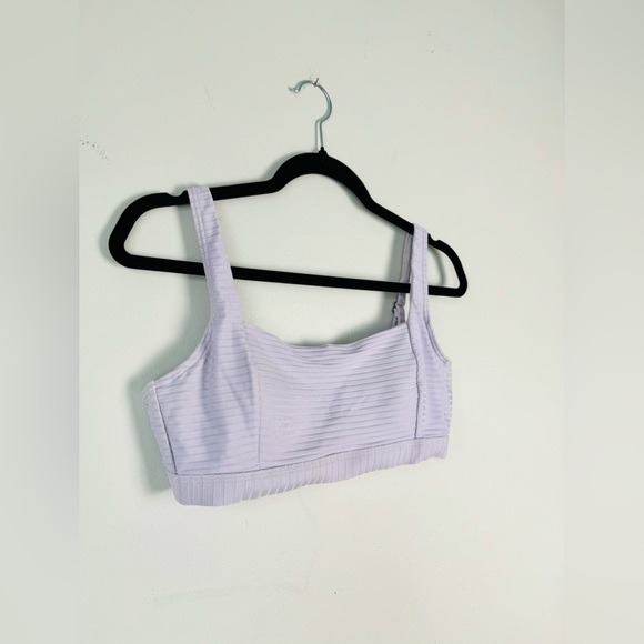 Ripcurl ribbed surf crop lavender bikini top womans medium - Picture 2 of 7